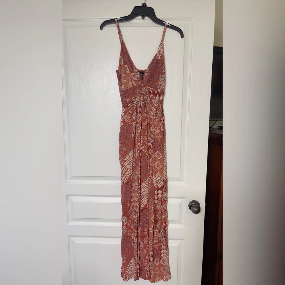 Angie Coral Geometric Jumpsuit - Picture 2 of 6